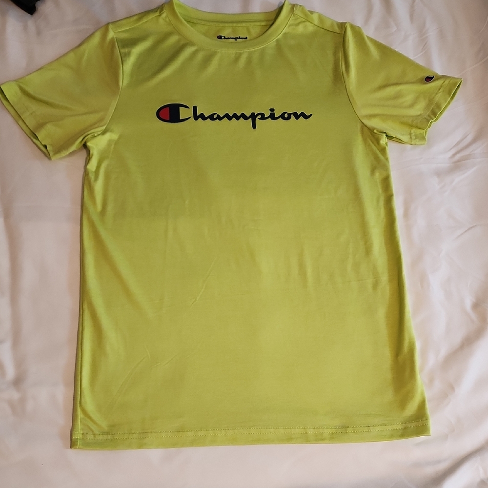 Champion Kids Neon Yellow T-Shirt.  Size 14/16